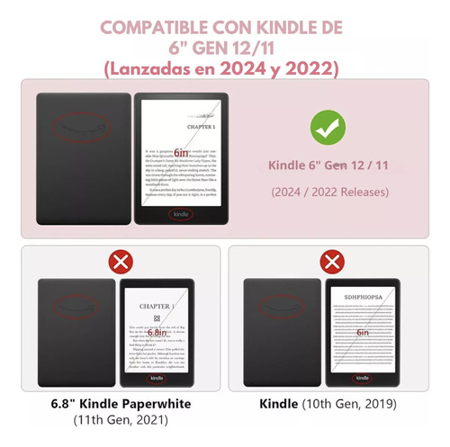 Funda Magnetica Para Amazon Kindle Basic Slim 6 2024 Gen 12 - Image 2