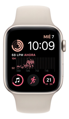 Apple Watch Se Gps Caja De Aluminio Blanco Estelar 44 Mm