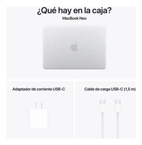 Apple Macbook Neo 13'' A18 Pro 8gb Ram 256gb Ssd Silver Plateado - Image 7