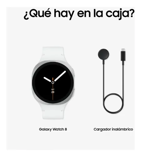 Reloj Inteligente Galaxy Watch 8 44mm Silver Samsung - Plate Plateado Milanés Blanco Plata - Image 2